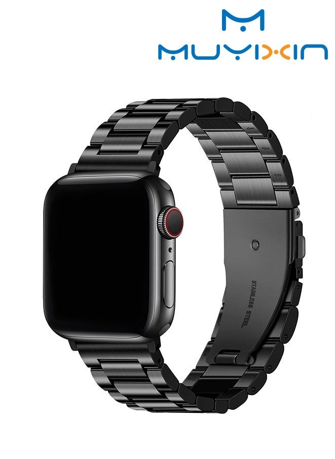 Muyixin - Stainless Steel iWatch Band 49mm 45mm 44mm 42mm for Apple Watch Series 8/7/6/5/4/3/2/1/SE/SE2/Ultra - Image 1