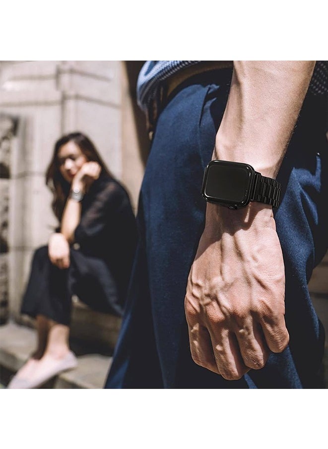 Muyixin - Stainless Steel iWatch Band 49mm 45mm 44mm 42mm for Apple Watch Series 8/7/6/5/4/3/2/1/SE/SE2/Ultra - Image 1
