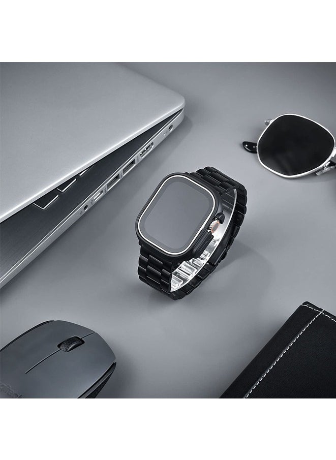Muyixin - Stainless Steel iWatch Band 49mm 45mm 44mm 42mm for Apple Watch Series 8/7/6/5/4/3/2/1/SE/SE2/Ultra - Image 1