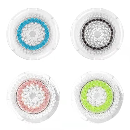 efly Brush Head Replacements Compatible with Clarisonic Mia 1, Mia 2, Mia Fit, Alpha Fit, Smart Profile Uplift and Alpha Fit (4Packs(Blue+Black+Green+Pink)) (4 Pack) - Image 1
