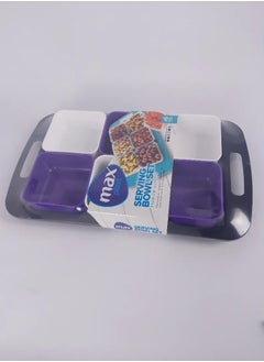 max plast Max Plast high quality plastic tray snack set, multi-colored  - Image 1