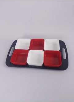 max plast Max Plast high quality plastic tray snack set, multi-colored  - Image 2