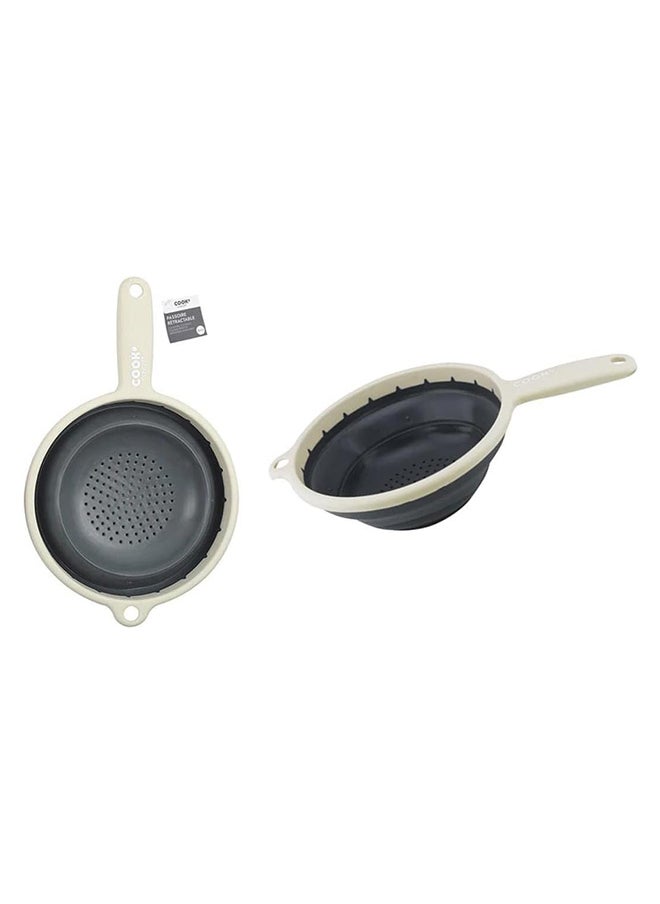CMP - Kitchen Foldable Silicone Strainer Colanders, Collapsible Colanders with Handles, Space-Saver Folding Colander for Draining Pasta, Vegetable - 22cm - Image 1