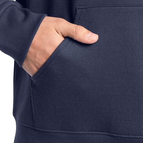 Fruit Of The Loom Unisex Adult Eversoft Fleece Hoodies, Pullover & Full Zip, Moisture Wicking Breathable, Sizes S-4x Shirt, Navy, Medium US - Image 3