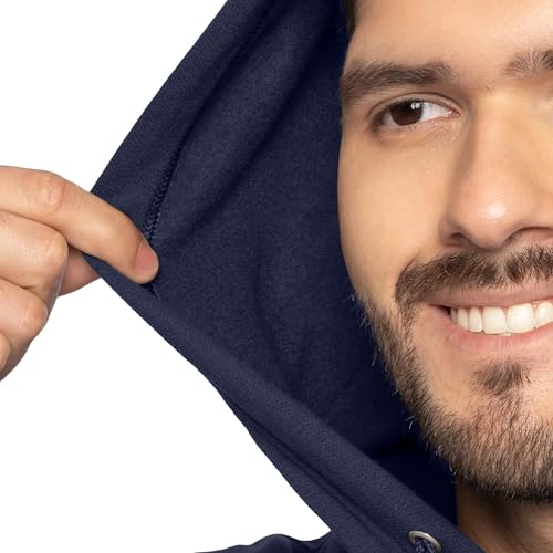 Fruit Of The Loom Unisex Adult Eversoft Fleece Hoodies, Pullover & Full Zip, Moisture Wicking Breathable, Sizes S-4x Shirt, Navy, Medium US - Image 5