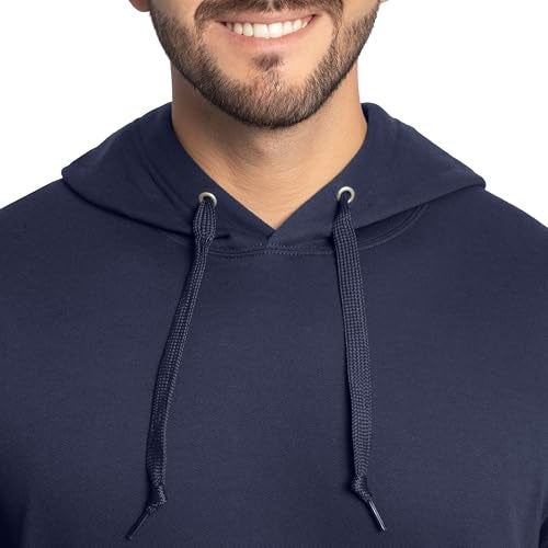 Fruit Of The Loom Unisex Adult Eversoft Fleece Hoodies, Pullover & Full Zip, Moisture Wicking Breathable, Sizes S-4x Shirt, Navy, Medium US - Image 2