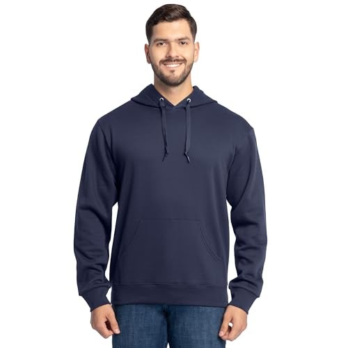 Fruit Of The Loom Unisex Adult Eversoft Fleece Hoodies, Pullover & Full Zip, Moisture Wicking Breathable, Sizes S-4x Shirt, Navy, Medium US - Image 1