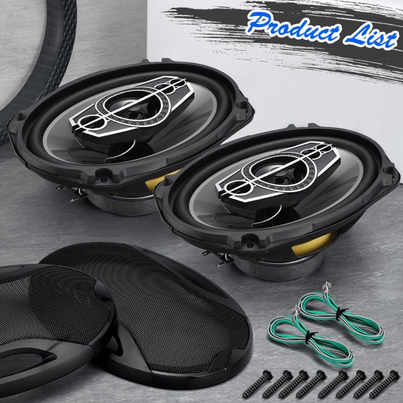 Suacopzar 6x9 5-Way Coaxial Car Speakers - 1000W Peak Power - Image 2