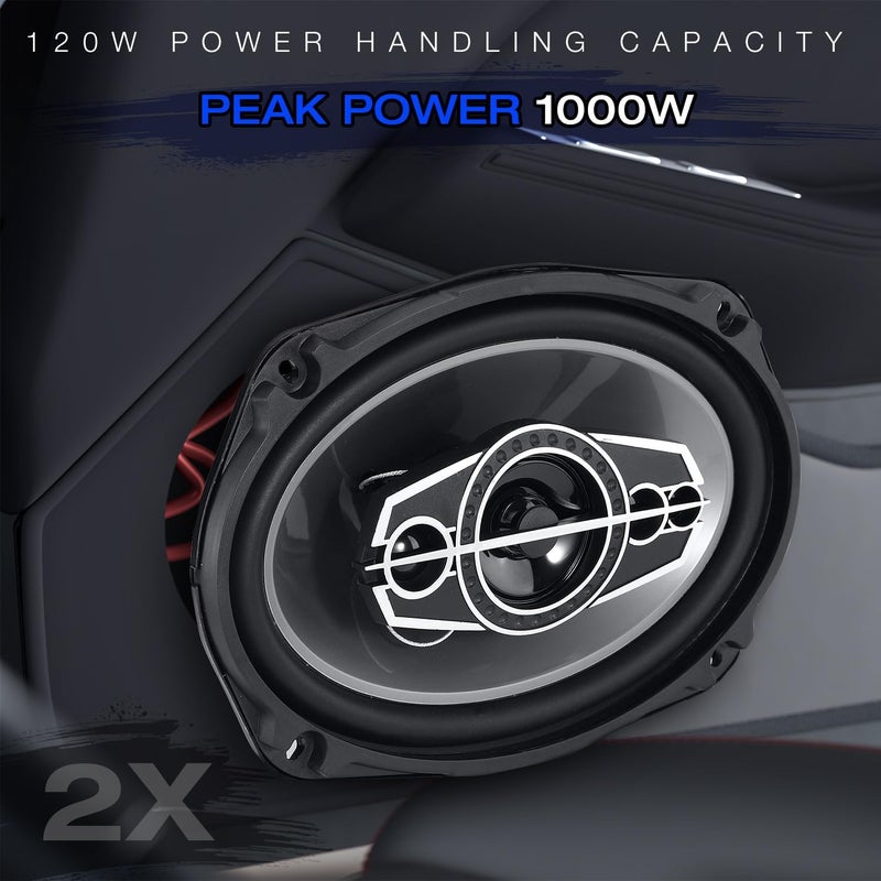 Suacopzar 6x9 5-Way Coaxial Car Speakers - 1000W Peak Power - Image 4
