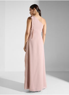 Maya Contrast Floral Embellished One Shoulder Maxi Dress  - Image 2