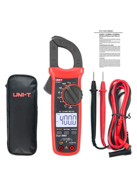 UT201+ Digital Clamp Multimeter True RMS Clamp Meter DC/AC Current Voltage Meter NCV AC Current Diode Resistance Clamp r