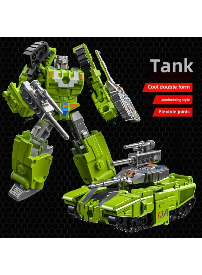 Children's Transfiguration Car Toy King Kong Alloy Hercules Genuine Fit Robot Handset Boy-Color:Transformed Tank-double Form - Image 1