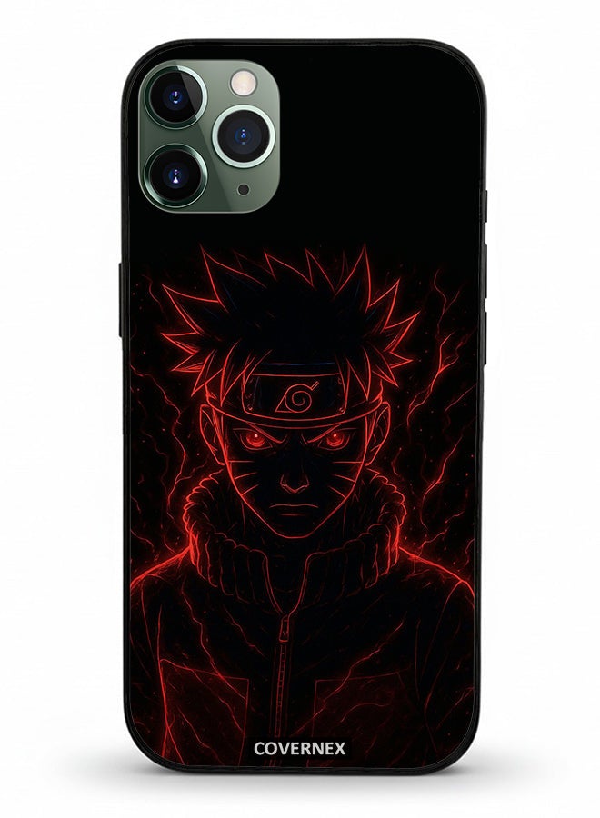 Covernex Apple iPhone 11 Pro Max Protective Case Cover Printed Featuring Naruto Shippuden Glow Affect Ninja - Image 2