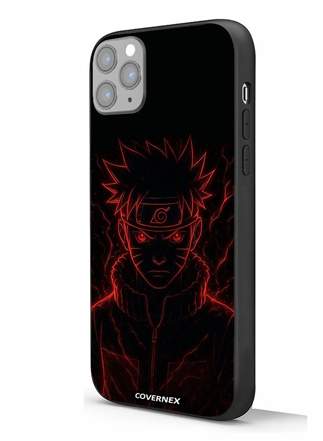Covernex Apple iPhone 11 Pro Max Protective Case Cover Printed Featuring Naruto Shippuden Glow Affect Ninja - Image 1