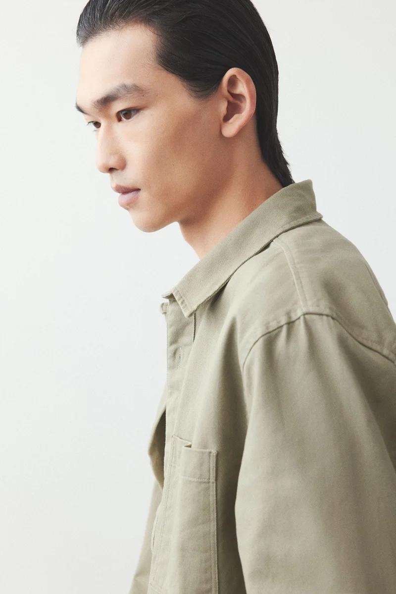 اتش اند ام Regular Fit Cotton twill overshirt