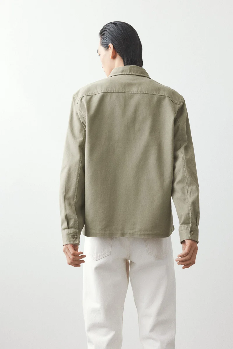 اتش اند ام Regular Fit Cotton twill overshirt