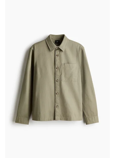 اتش اند ام Regular Fit Cotton twill overshirt