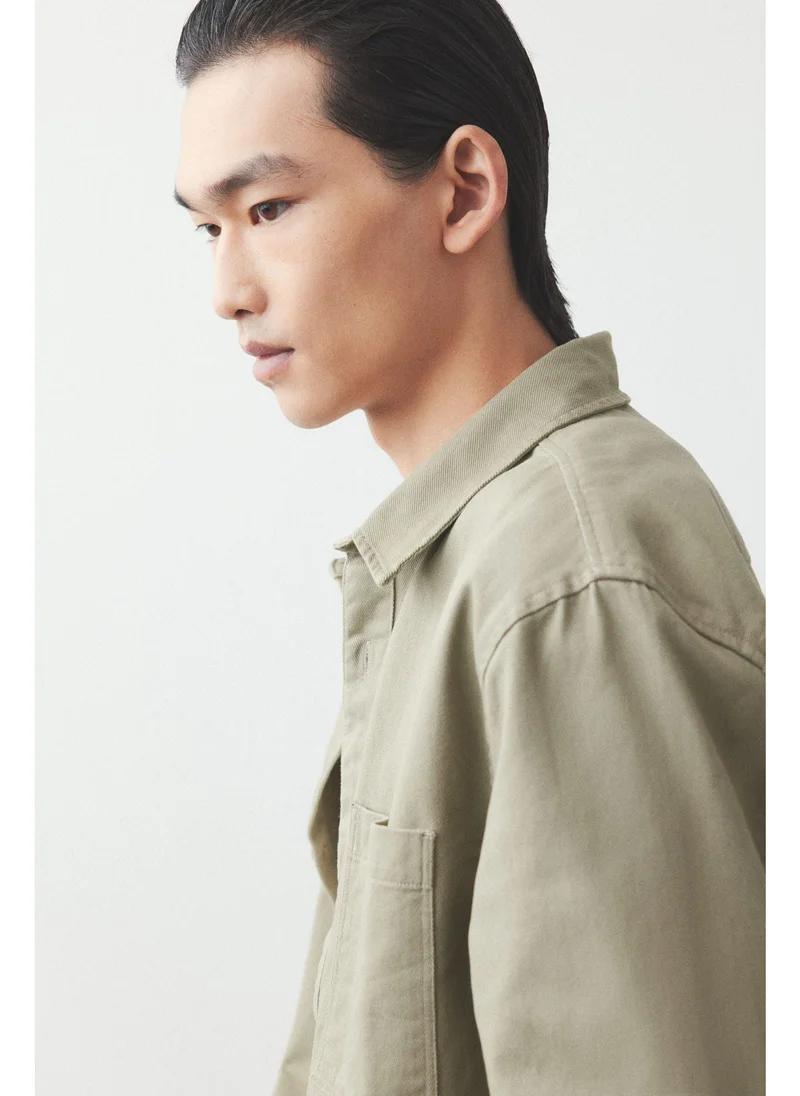 اتش اند ام Regular Fit Cotton twill overshirt