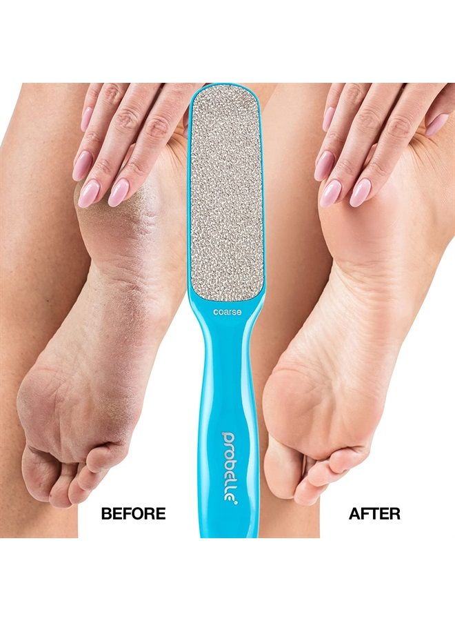 Probelle Double Sided Multidirectional Nickel Foot File Callus Remover - Immediately Reduces calluses and Corns to Powder for Instant Results, Safe Tool (Blue) - Image 4