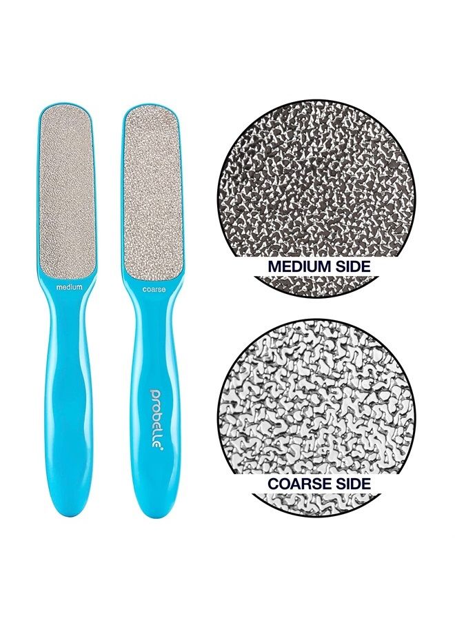 Probelle Double Sided Multidirectional Nickel Foot File Callus Remover - Immediately Reduces calluses and Corns to Powder for Instant Results, Safe Tool (Blue) - Image 2