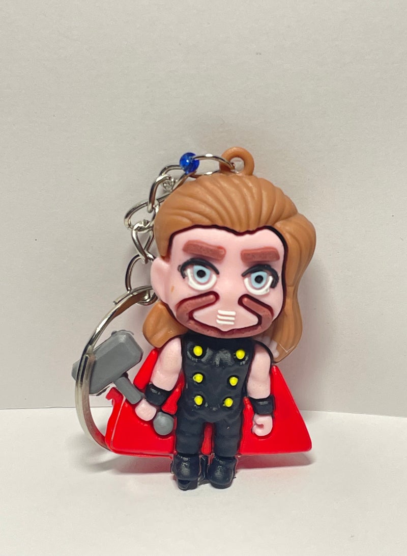 ميدالية مفاتيح كرتونية مميزة اكسسوار مميز سلسلة مفاتيح بتصميم شحصية مارفل ثور يتناسب مع مفاتيح السيارة والمحفظة والحقيبة هدية رائعة وجميلة - Image 1