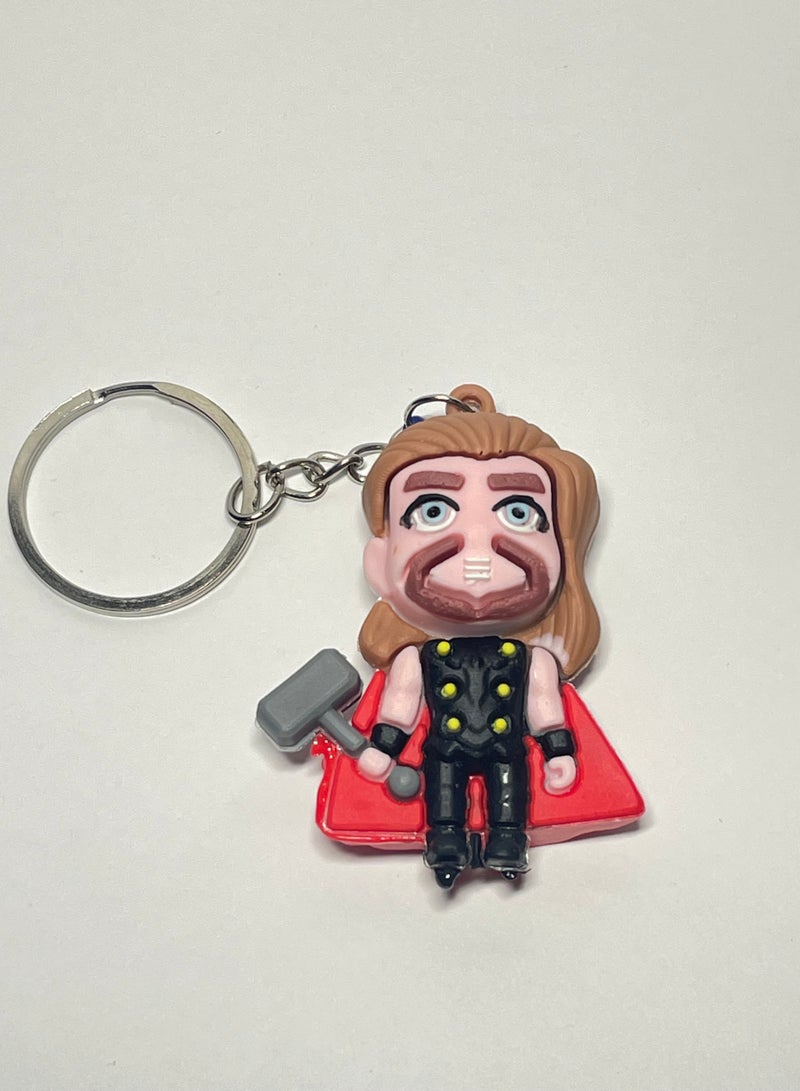 ميدالية مفاتيح كرتونية مميزة اكسسوار مميز سلسلة مفاتيح بتصميم شحصية مارفل ثور يتناسب مع مفاتيح السيارة والمحفظة والحقيبة هدية رائعة وجميلة - Image 3