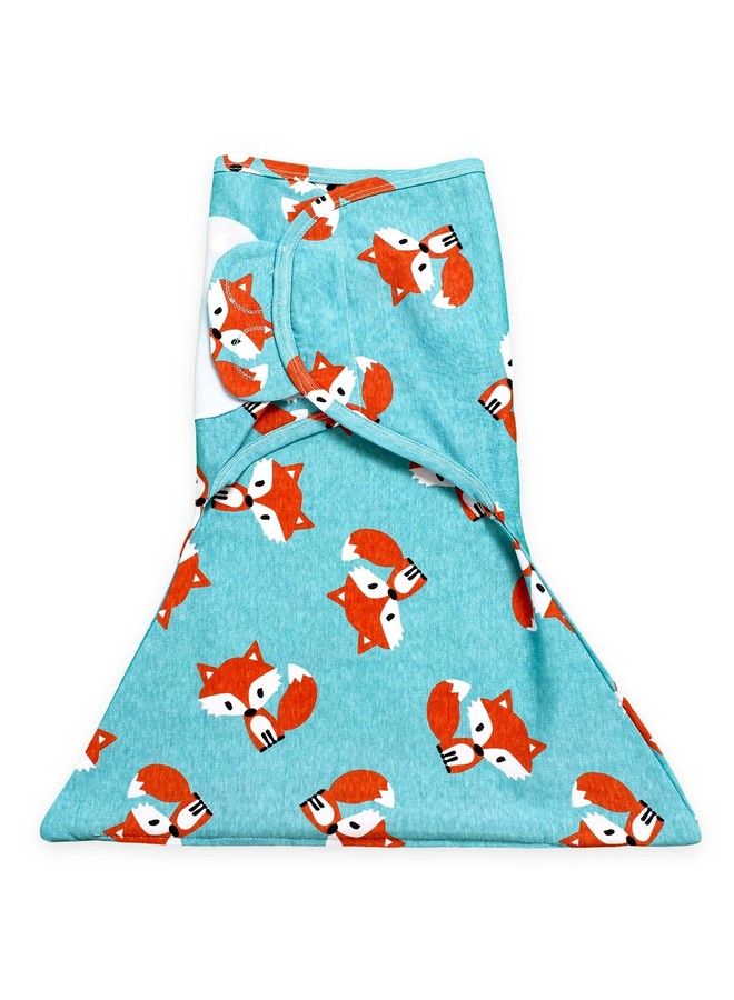 SleepingBaby Zippy Swaddle 100% Cotton Baby Swaddle Blanket Sleep Sack With Convenient Bottom Zipper Friendly Fox Small/Medium - Image 2