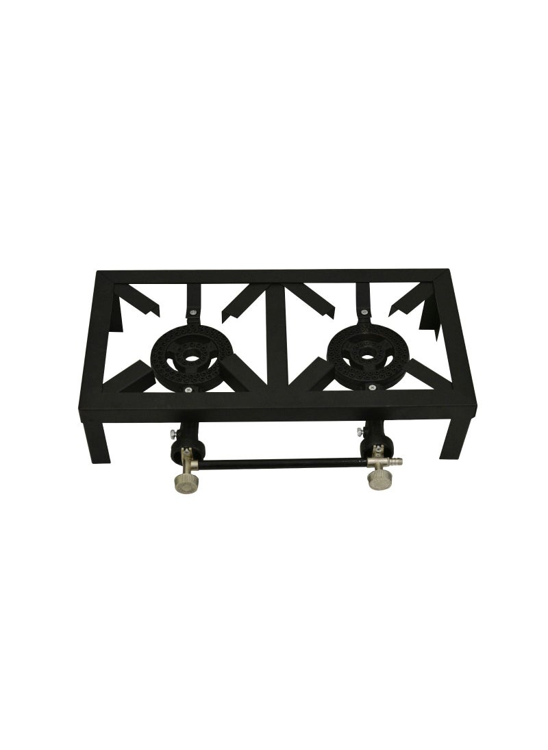 Generic - Gas Burner With Two Burners, Black - Image 1