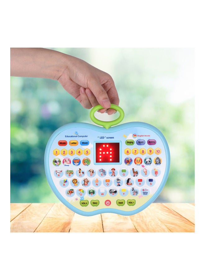 NIBEMINENT Early Educational Learning Tablet Toddler Computer Toy With LED Screen Display Blue - Image 5