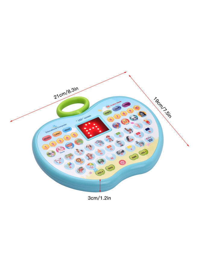 NIBEMINENT Early Educational Learning Tablet Toddler Computer Toy With LED Screen Display Blue - Image 3