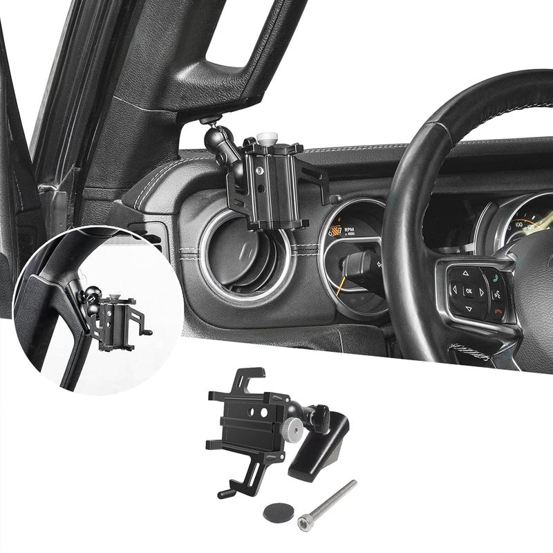 Hoolcar حامل الهاتف القابل للتعديل من هولكار لجيب رانجلر وغلايديتور - Image 1