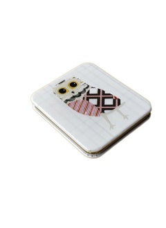Pink Flamingo Pink Flamingo Rectangular Dual Magnification Folding Compact Makeup Crazy Owl Mirror (RED)  - Image 1