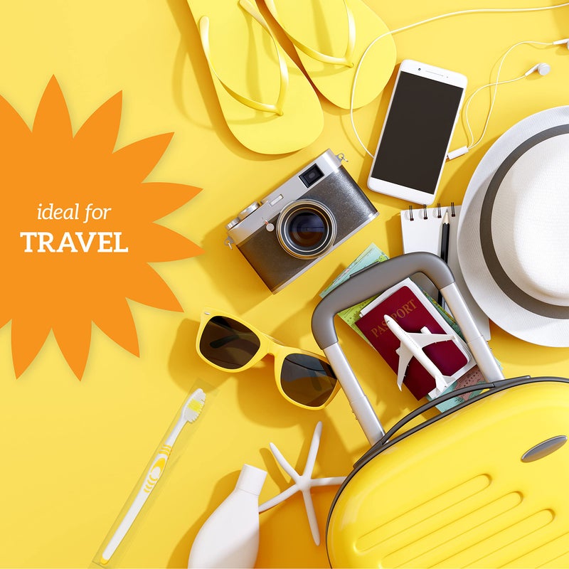 Lingito 50 Bulk Travel Toothbrushes, Individually Wrapped Portable, Manual Disposable Travel Toothbrush Set Adult Children, Multi Color Travel Toothbrush Kit (Medium Bristle) - Image 4