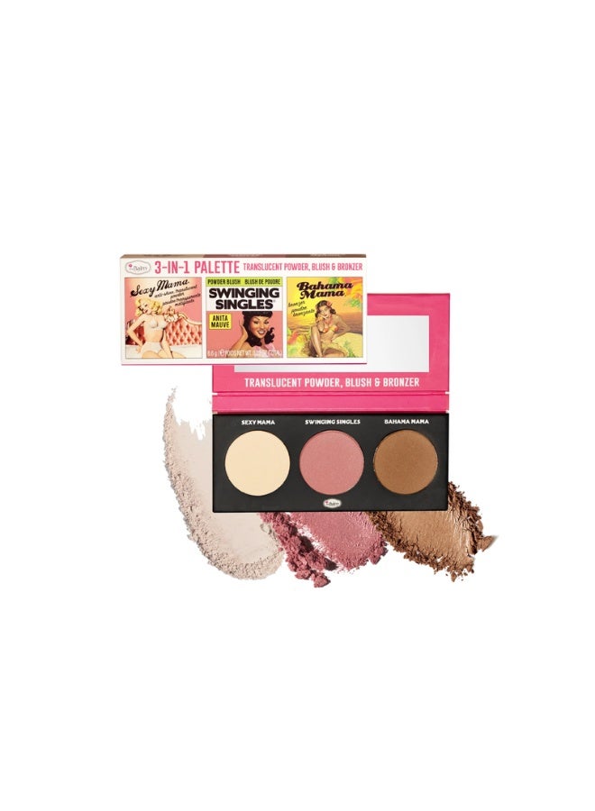 theBalm Powder Trio Bahama Mama, Swinging Singles Anita Mauve, - Image 1