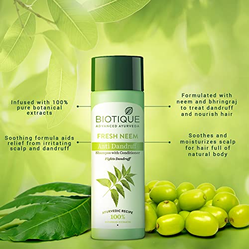 Biotique Margosa Anti-Dandruff Shampoo & Conditioner 190Ml/ 6.42 Fl.Oz I Leaves Hair Fresh, Lustrous And Full Of Natural Body - Image 4