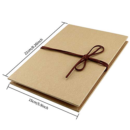 Twdrer 2 Pack Hardcover Photo Albums DIY Scrapbook Albums,Stretchable Folding Kraft Paper Photos Collection for Wedding Anniversary Valentines Day Student Graduation Gift(6" x 8") - Image 2