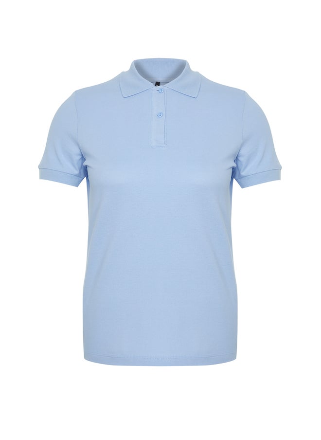trendyol - Light Blue Polo Neck T-shirt TBBSS24BF00045 - Image 1