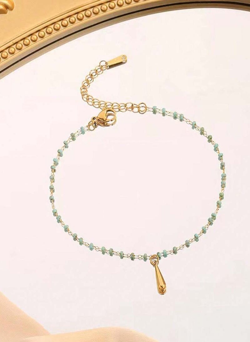 JewelryPalace Stainless Steel 18k Gold Plated Anklet - Image 3