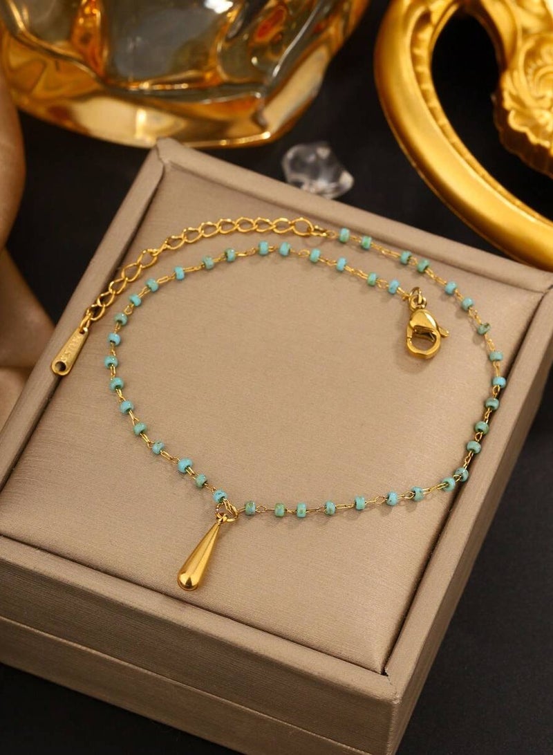 JewelryPalace Stainless Steel 18k Gold Plated Anklet - Image 2