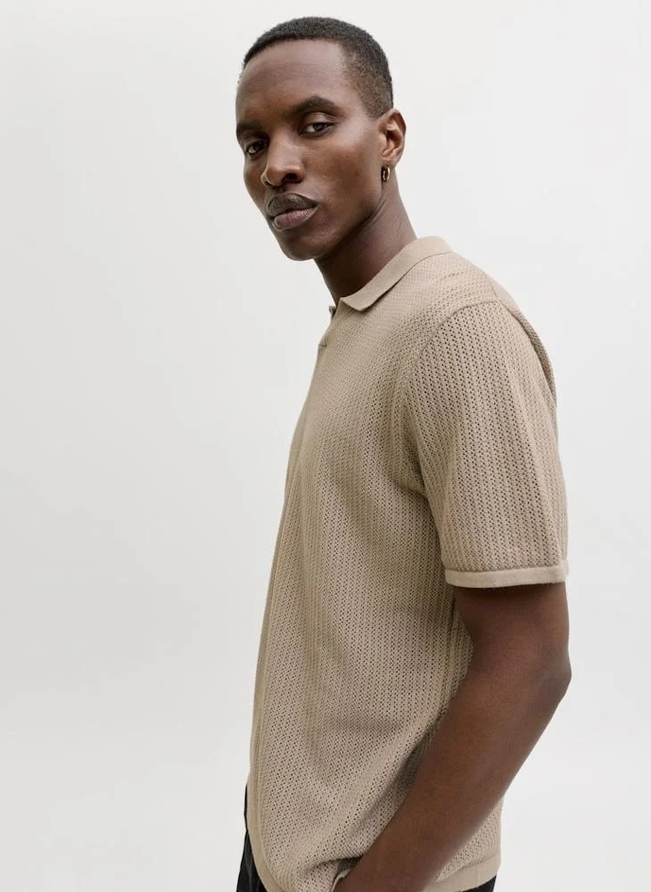 JACK & JONES  Essential Knitted Polo for Men | Best Price UAE