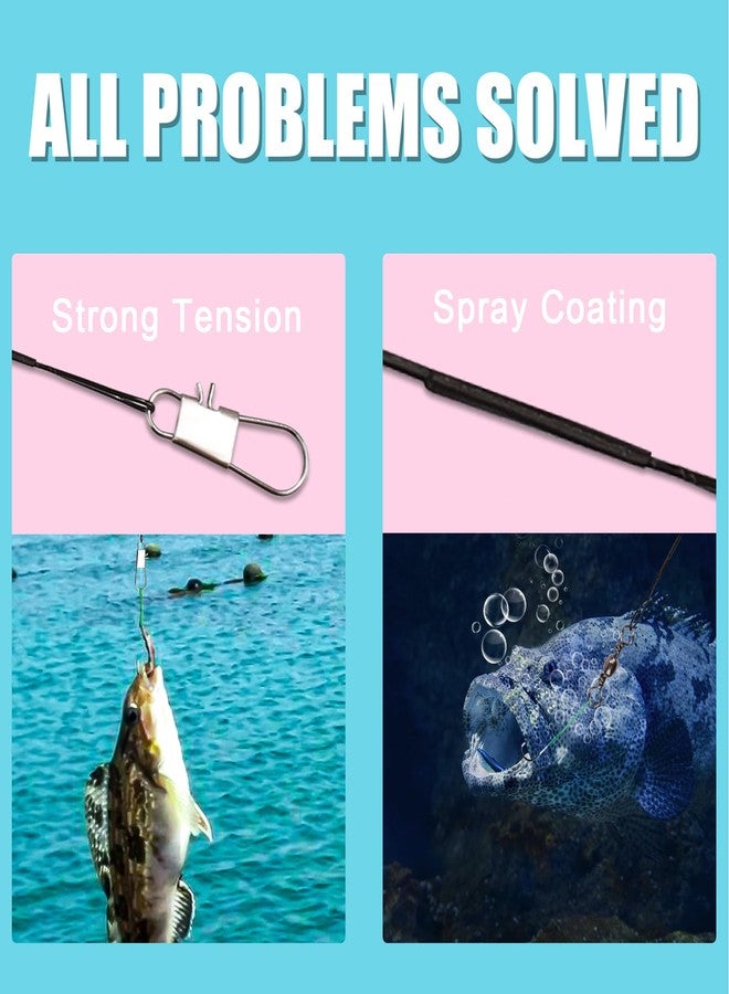 XIHIRCD 30pcs Fishing Leaders, 9.25 inch Stainless Steel Leader Wire with Swivel Buckle Fishing Leaders Line Connecting Fishing Tackle Lure or Hook, for Saltwater and Freshwater (Black) - Image 5