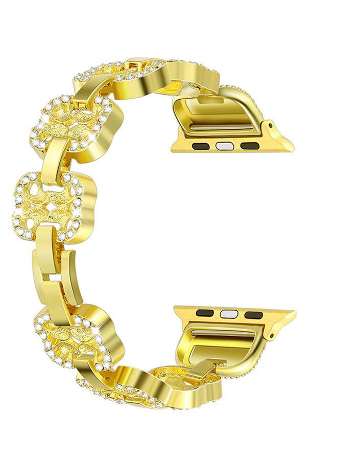 ISank Bracelet Strap Replacement Band For Apple Watch Series 1/2/3/4 38mm/40mm Gold - Image 2