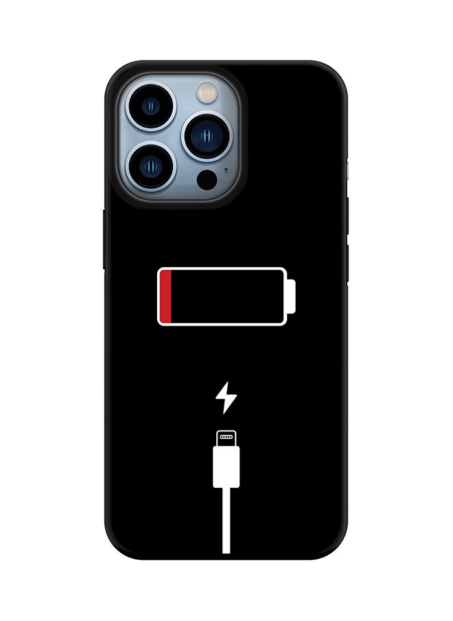 Stylizedd - Tough Pro Case for iPhone 15 Pro Dual Layer Hybrid PC TPU Customized Mobile Cover Matte Finish Phone Case - Battery Empty - Image 1