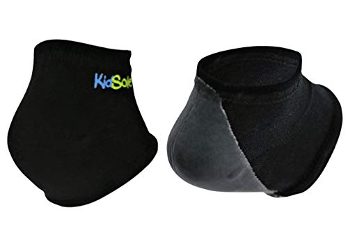 KidSole Gel Heel Strap for Kids with Heel Sensitivity from Severs Disease, Plantar Fasciitis. (Black) (Kids Sizes 1-6, Black) - Image 1