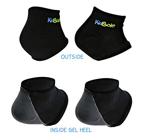 KidSole Gel Heel Strap for Kids with Heel Sensitivity from Severs Disease, Plantar Fasciitis. (Black) (Kids Sizes 1-6, Black) - Image 4