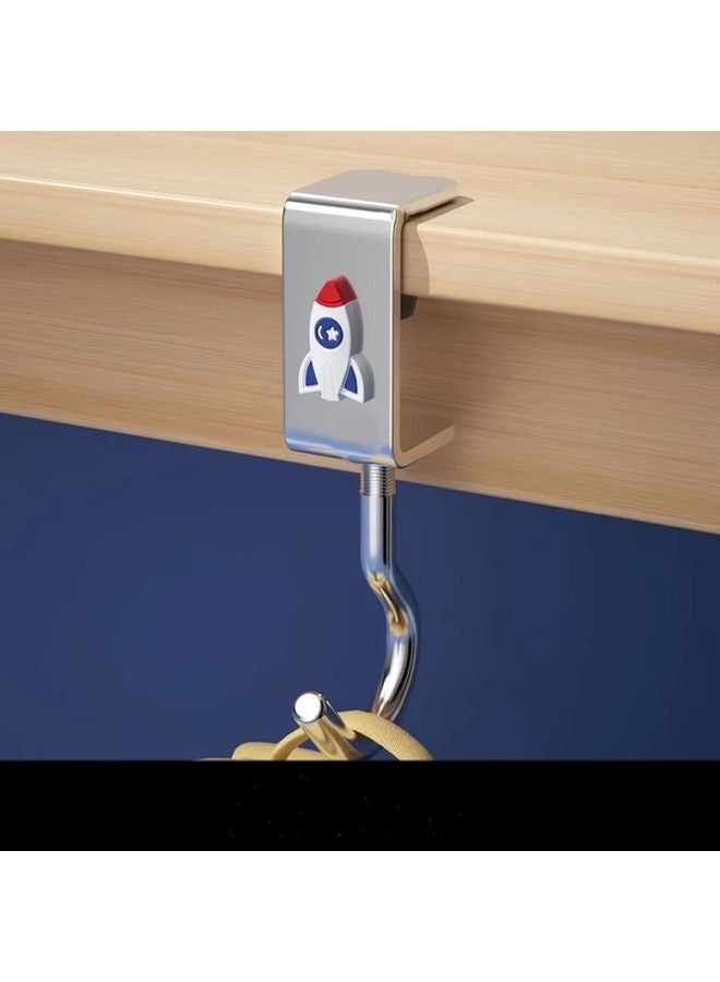 3pcs No Drill Adjustable Metal Desk Hooks For Backpacks Dorms Home Office - Image 3