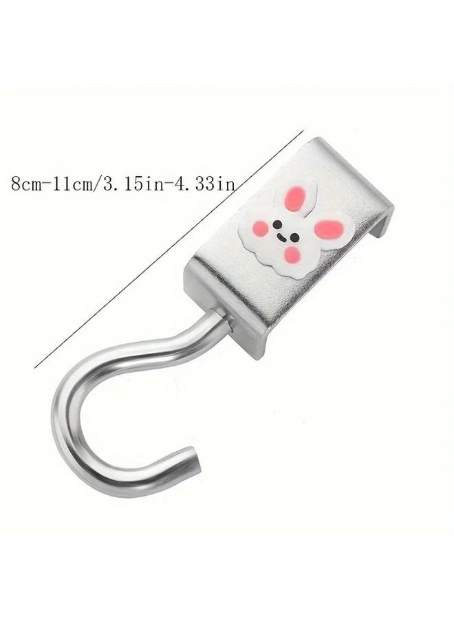 3pcs No Drill Adjustable Metal Desk Hooks For Backpacks Dorms Home Office - Image 4