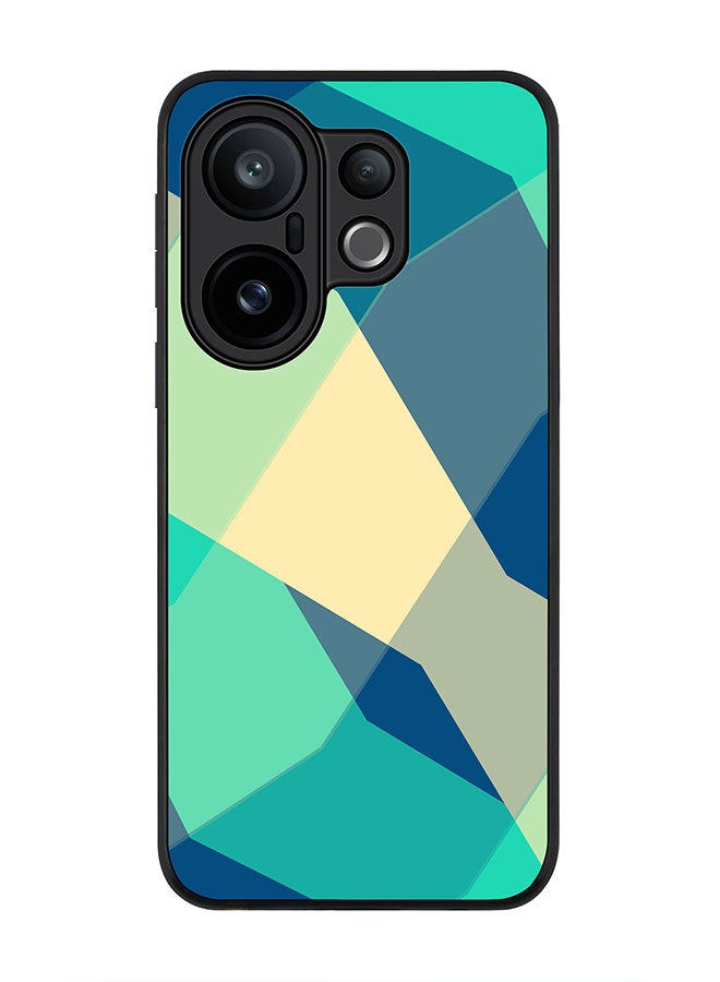 Stylizedd For vivo X200 FE / S30 Pro mini Case,Slim fit Camera Protection, Shockproof Thin Phone cover  - Checkered Aqua