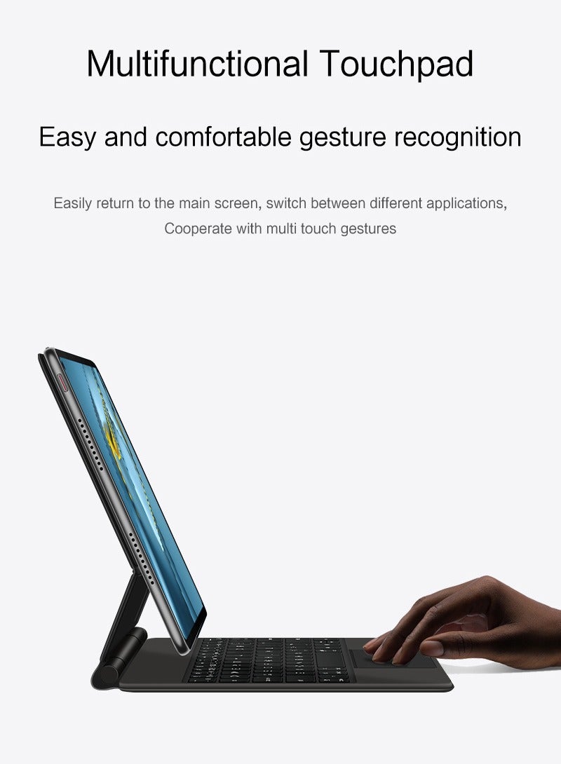 Arabic and English Magic Keyboard For Matepad Pro 11-inch 2022/2024 Magnetic Back Cover Smart Trackpad Backlit Keyboard  Wireless Keyboard Case  - Image 2