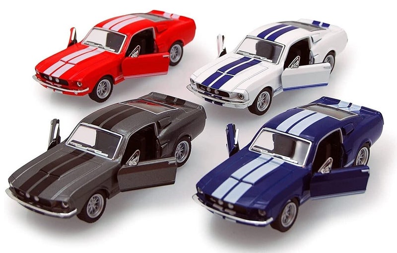 KiNSMART - 1967 Ford Shelby Mustang GT500 1:38 Scale 5" Die Cast Metal Model Toy Muscle Car (4Set) - Image 1